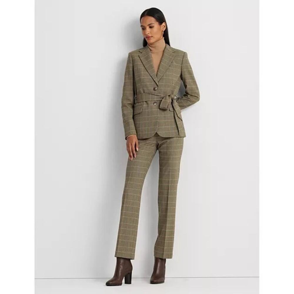 NWT Lauren Ralph Lauren Plaid Checkered Blazer Women's Size 10 Business Chic - Picture 2 of 9